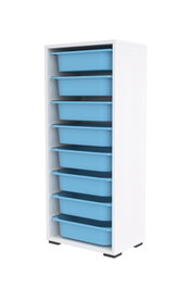 Hanah Home Armario Multiusos Blanco y Azul